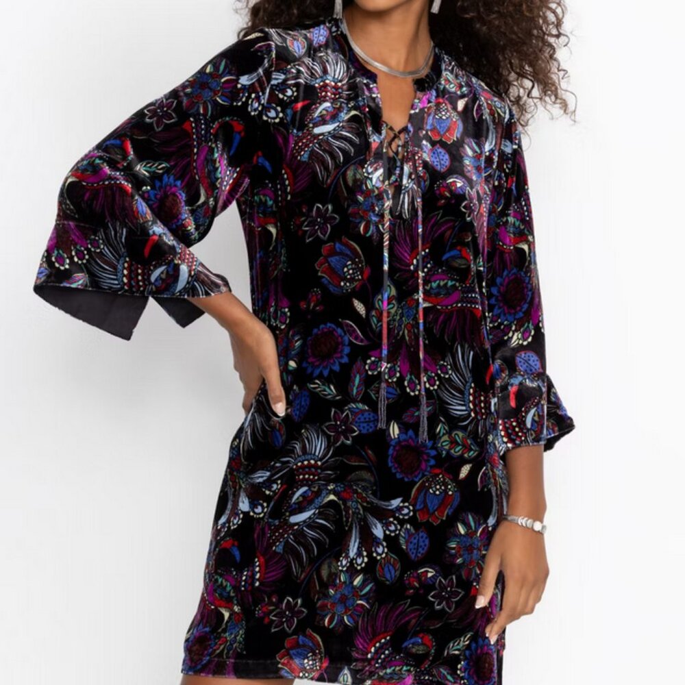 Johnny Was Tie Front Kimono Dress, size L